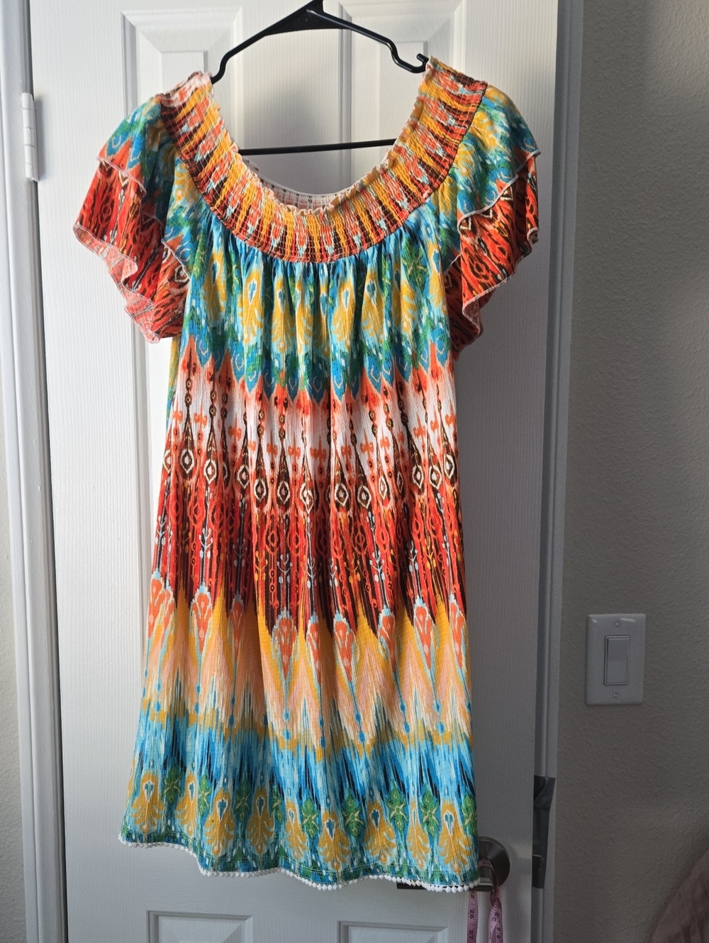 new directions Multicolor  Boho  Dress/Tunic- Lg